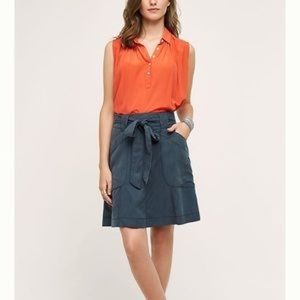 Anthropologie HD in Paris Bryden Blue Skirt NWT